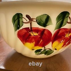 Vintage 1950s Fire King Gay Fad set of 4 Nesting Mixing Bowls Apple Pattern