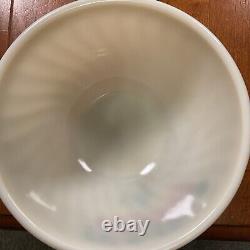 Vintage 1950s Fire King Gay Fad set of 4 Nesting Mixing Bowls Apple Pattern