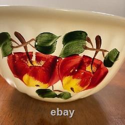 Vintage 1950s Fire King Gay Fad set of 4 Nesting Mixing Bowls Apple Pattern