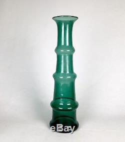 Vintage 1957 Tall Blenko Glass Juniper Vase By Wayne Husted Rare Color