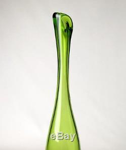 Vintage 1964 Mid Century Modern Tall BLENKO Lass Vase By Joel Myers