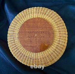 Vintage 1980s Nantucket Round Bowl Signed Nantucket MA with Initials LMR