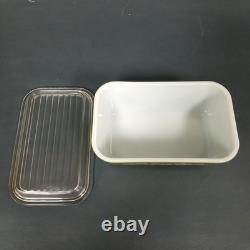 Vintage 8pc Set Pyrex Spring Blossom Fridge Containers with Glass Lids