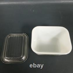Vintage 8pc Set Pyrex Spring Blossom Fridge Containers with Glass Lids