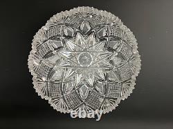 Vintage ABP American Brilliant Cut Glass Bowl, 7 Diameter, 3 High