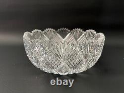 Vintage ABP American Brilliant Cut Glass Bowl, 7 Diameter, 3 High