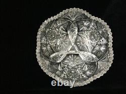 Vintage ABP American Brilliant Period Cut Crystal Fruit Bowl, 8 D x 3 1/2 High