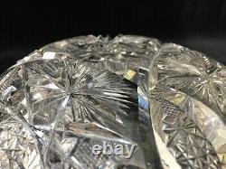 Vintage ABP American Brilliant Period Cut Crystal Fruit Bowl, 8 D x 3 1/2 High