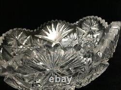 Vintage ABP American Brilliant Period Cut Crystal Fruit Bowl, 8 D x 3 1/2 High