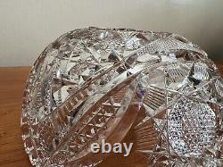 Vintage ABP American Brilliant Period Cut Crystal Fruit Bowl, 8 Dia x 4 High