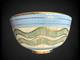 Vintage Aldo Londi for Bitossi Seta Sgraffito Italian Pottery Wavy Ceramic Bowl