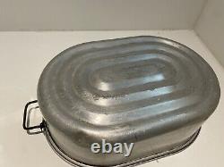 Vintage Aluminum Roaster With Pyrex 2000 LID From 1920s Extremely Rare