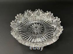 Vintage American Brilliant Cut Glass Dish Bowl, 6 Diameter, 1 1/4 High