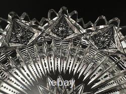 Vintage American Brilliant Cut Glass Dish Bowl, 6 Diameter, 1 1/4 High