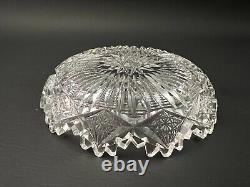 Vintage American Brilliant Cut Glass Dish Bowl, 6 Diameter, 1 1/4 High