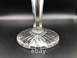 Vintage American Brilliant Heavy Cut Saw Tooth Crystal Trumpet Vase, 12 Tall