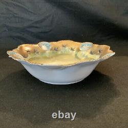 Vintage Antique RS Prussia Icicle Swans Lake- Large 11 Serving Bowl