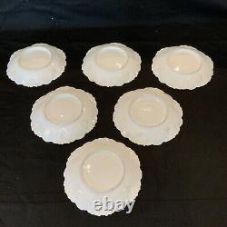 Vintage Antique RS Prussia Icicle Swans Lake- Set Of 6 Plates 7.75