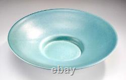Vintage Art Deco Catalina Island Pottery Green Conical 12 Bowl
