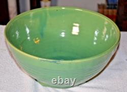 Vintage Bauer Pottery Ring Ware 14 Jade Green Punch Bowl