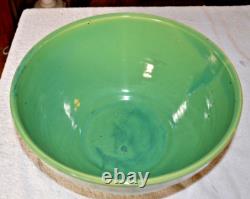Vintage Bauer Pottery Ring Ware 14 Jade Green Punch Bowl