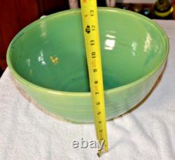 Vintage Bauer Pottery Ring Ware 14 Jade Green Punch Bowl