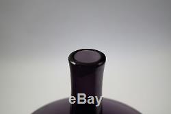 Vintage Blenko #565 Decanter by Wayne Husted in Mulberry Color used only in 1958