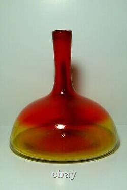 Vintage Blenko Amberina Glass Decanter with Stopper