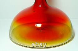 Vintage Blenko Amberina Glass Decanter with Stopper