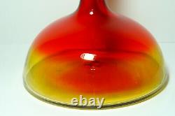 Vintage Blenko Amberina Glass Decanter with Stopper