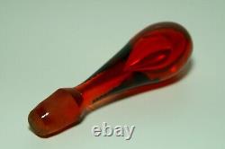 Vintage Blenko Amberina Glass Decanter with Stopper