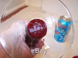 Vintage Blenko Glass 1960 Wayne Husted RUBY RED REGAL 19 1/2 DECANTER Rare EXNR