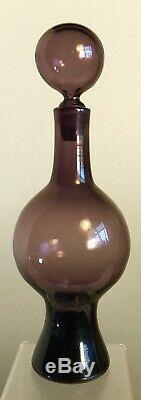 Vintage Blenko Glass Decanter Rare Shape Catalog #6210 Wayne Husted