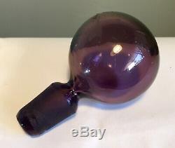 Vintage Blenko Glass Decanter Rare Shape Catalog #6210 Wayne Husted