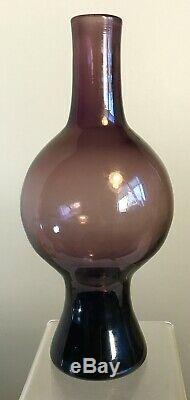 Vintage Blenko Glass Decanter Rare Shape Catalog #6210 Wayne Husted