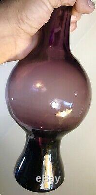 Vintage Blenko Glass Decanter Rare Shape Catalog #6210 Wayne Husted