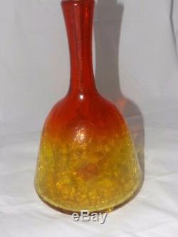 Vintage Blenko Glass Flame Decanter MINT # 6122