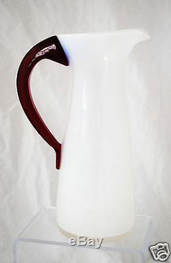 Vintage Blenko Hand Blown Glass Pitcher Rialto Specialty Line Husted 7-TO