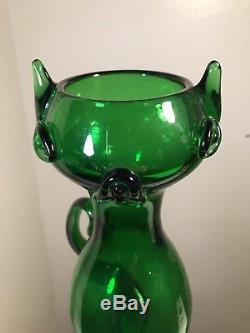Vintage Blenko Kitty Cat Vase Catalog #559