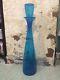 Vintage Blenko Turquoise Glass Big A$$ Vase With Stopper Huge