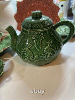 Vintage Bordallo Pinheiro Complete Tea Set 5 Pieces
