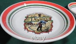Vintage Buona San Remo Pasta Serving Bowl + 4 Bowls Castellania Old Style
