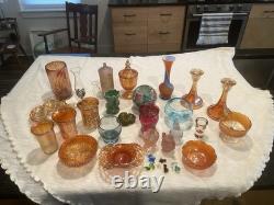 Vintage Carnival Glass Lot Plus More