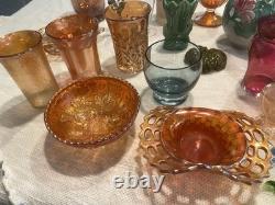 Vintage Carnival Glass Lot Plus More