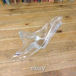 Vintage Cofrac Art Verrier France Crystal Bowl Vase Centerpiece MCM Glass