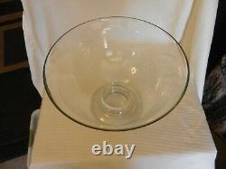 Vintage Crystal Pedestal Punch Bowl or Fruit Bowl 8.75 Tall 11.5 Diameter