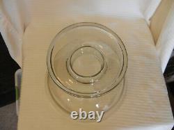 Vintage Crystal Pedestal Punch Bowl or Fruit Bowl 8.75 Tall 11.5 Diameter