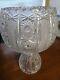 Vintage Cut Crystal/Glass Centerpiece Punch Bowl On Stand 8.5 inch