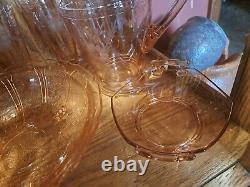 Vintage Depression Glass Lot 24pcs. Pink #1906LHutch