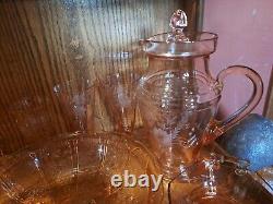 Vintage Depression Glass Lot 24pcs. Pink #1906LHutch